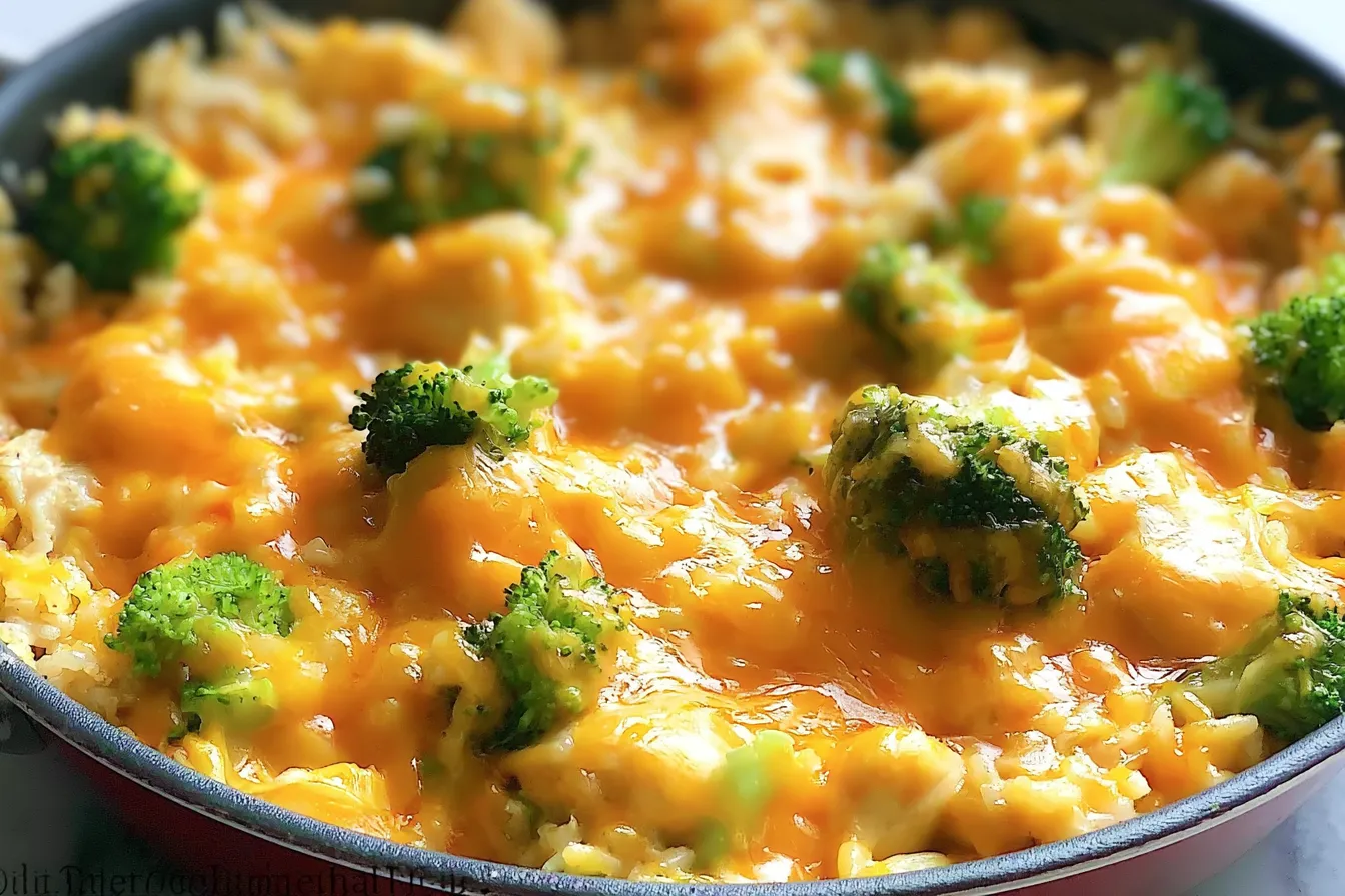 Cheesy Chicken and Rice Skillet: One-Pan Comfort Food 1 Cheesy Chicken and Rice Skillet in a Pan