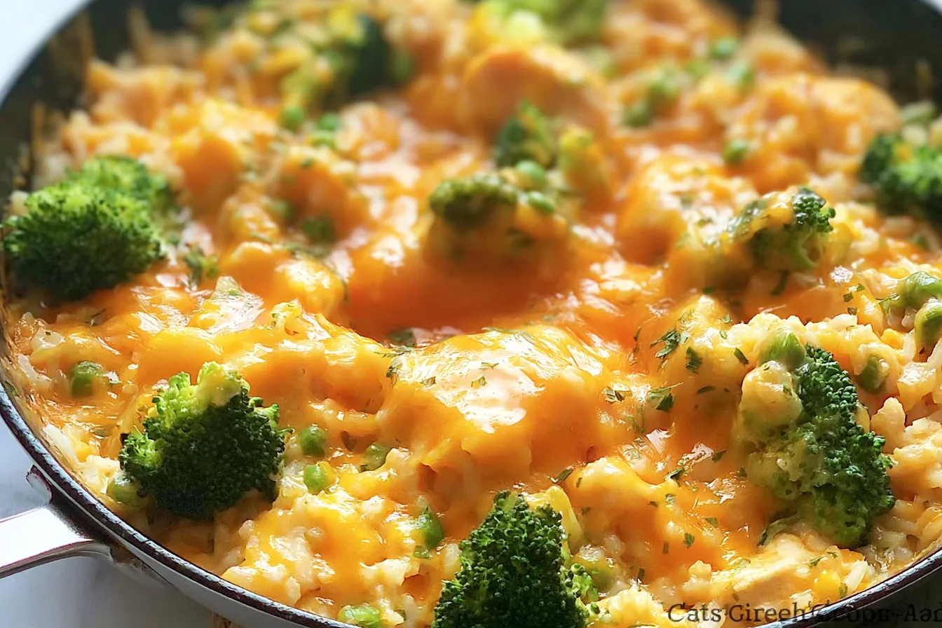 Cheesy Chicken and Rice Skillet: One-Pan Comfort Food 2 Cheesy Chicken and Rice Skillet