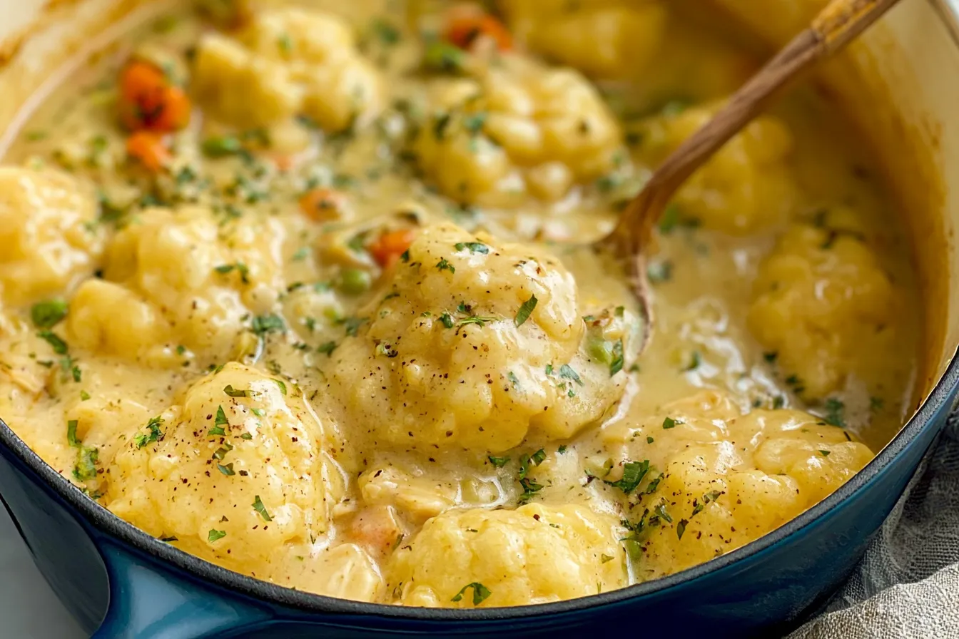 Chicken and Dumplings: Comfort Food That Warms the Soul 1 Delicious Chicken and Dumplings in a Creamy Broth