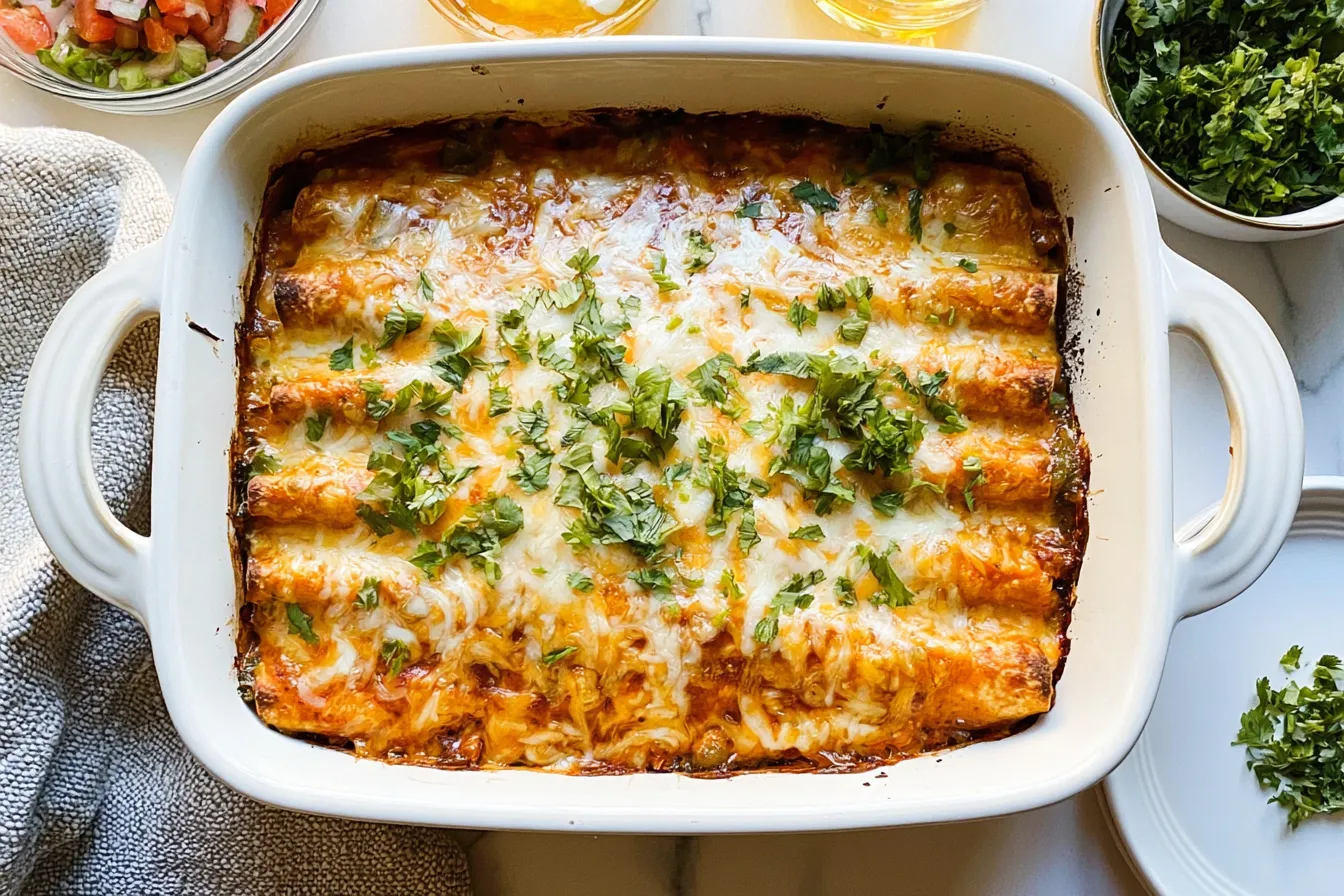 Delectable Chicken Enchiladas Fresh from the Oven