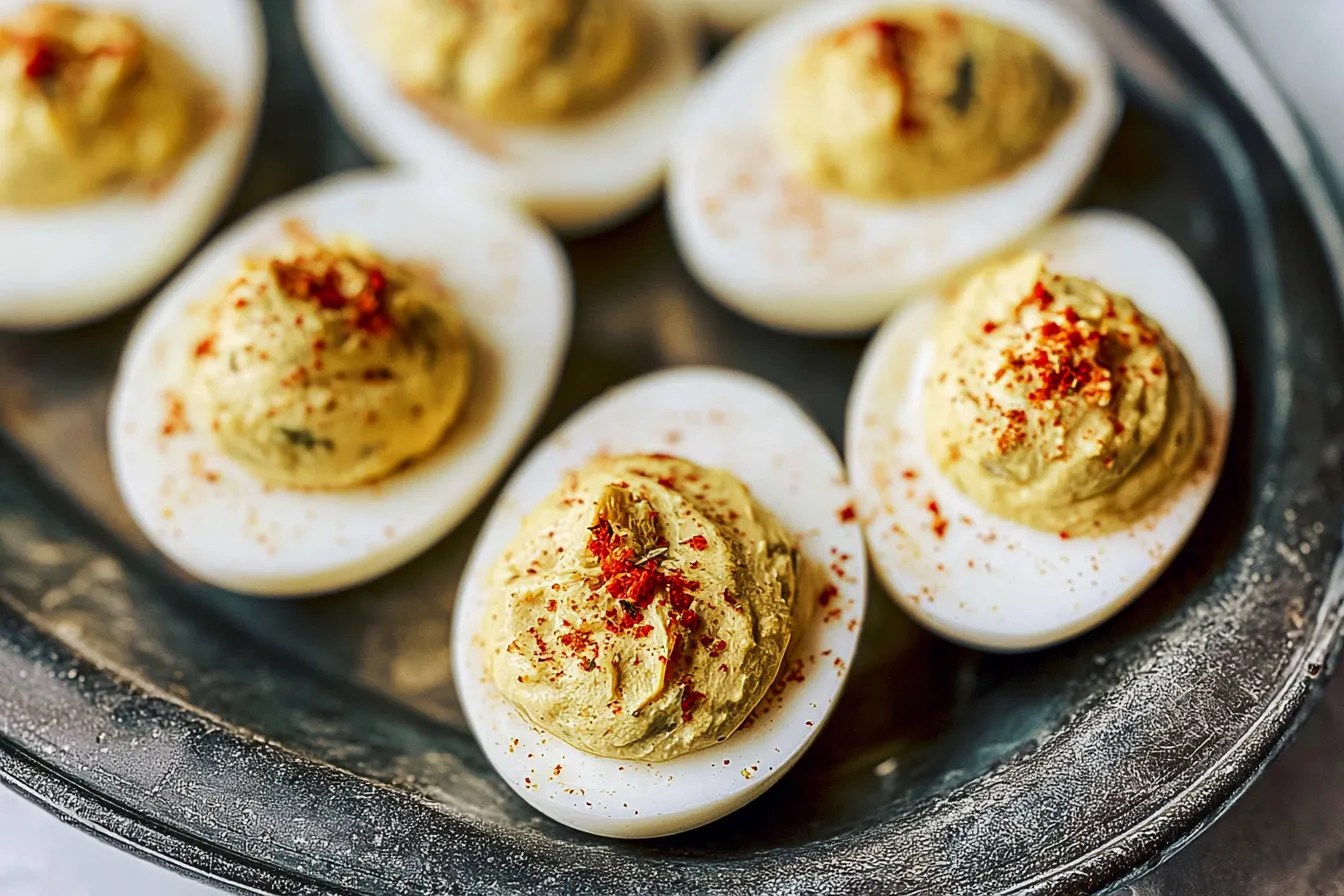 Classic Deviled Eggs: A Delicious Crowd-Pleaser! 1 Classic Deviled Eggs Platter – Perfect for Parties!
