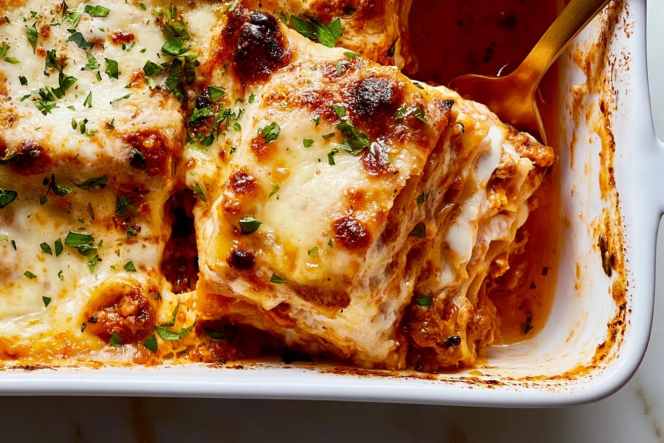 Classic Lasagna: The Comfort Food You Can't Resist 1 Classic Lasagna Served in a Rustic Dish