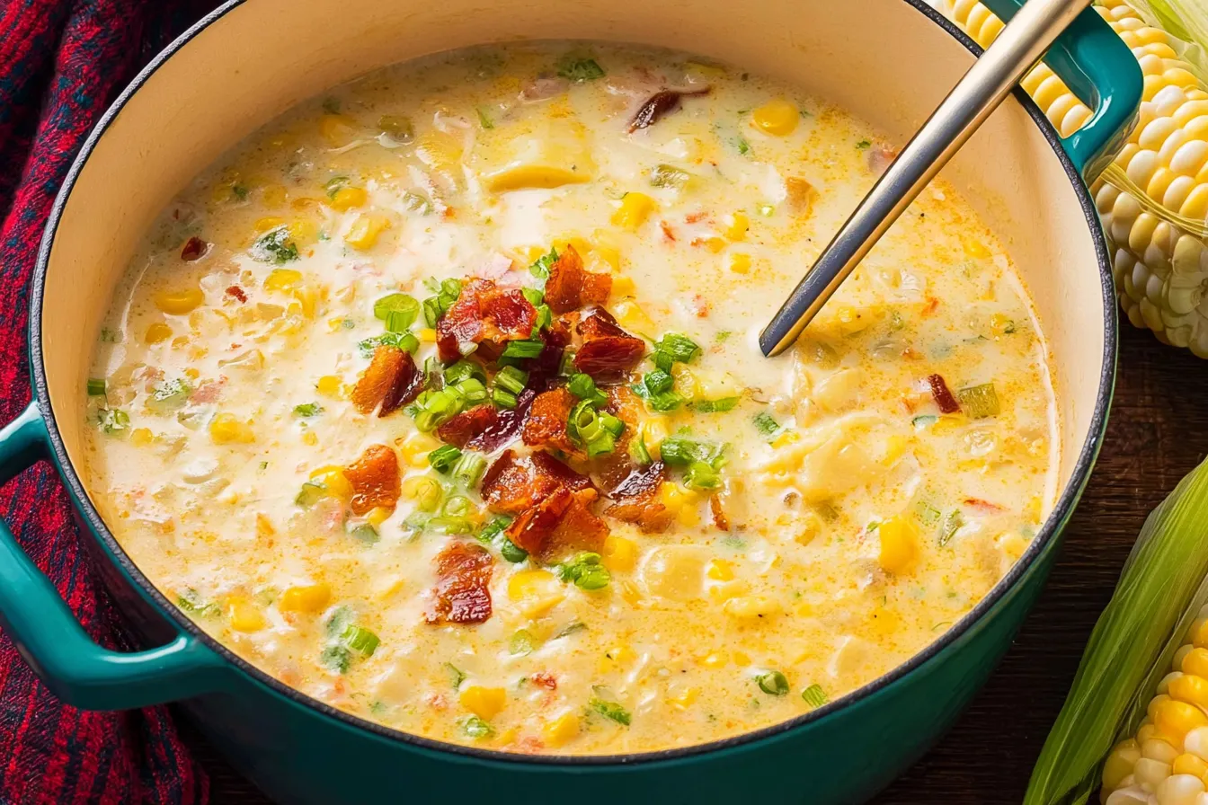 Hearty Corn Chowder in a Bowl