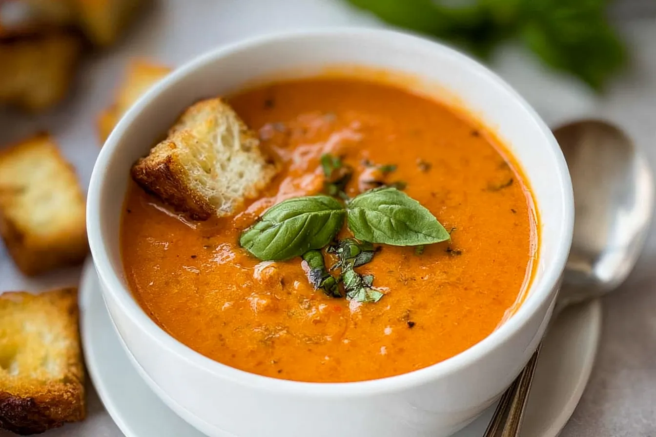 Creamy Tomato Basil Soup: A Delightful Comfort Recipe 1 Creamy Tomato Basil Soup in a Warm Bowl