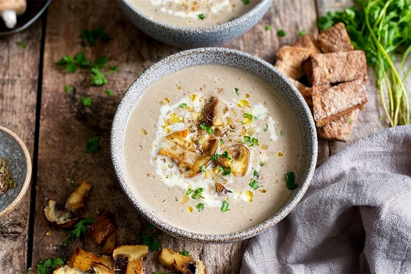 Creamy Wild Mushroom Soup: A Cozy Delight for Fall 1 Creamy Wild Mushroom Soup: A Hearty Bowl of Comfort