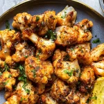 Garlic Parmesan Roasted Cauliflower on a Baking Tray