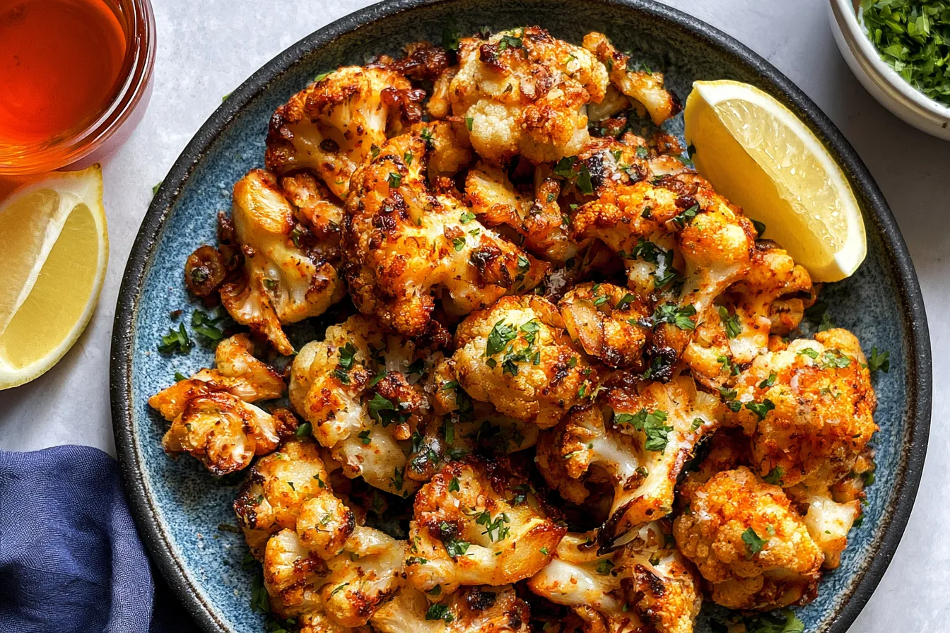 Garlic Parmesan Roasted Cauliflower: Irresistibly Delicious! 2 Garlic Parmesan Roasted Cauliflower