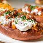Loaded Baked Sweet Potatoes: A Deliciously Wholesome Treat 3 Loaded Baked Sweet Potatoes with Toppings