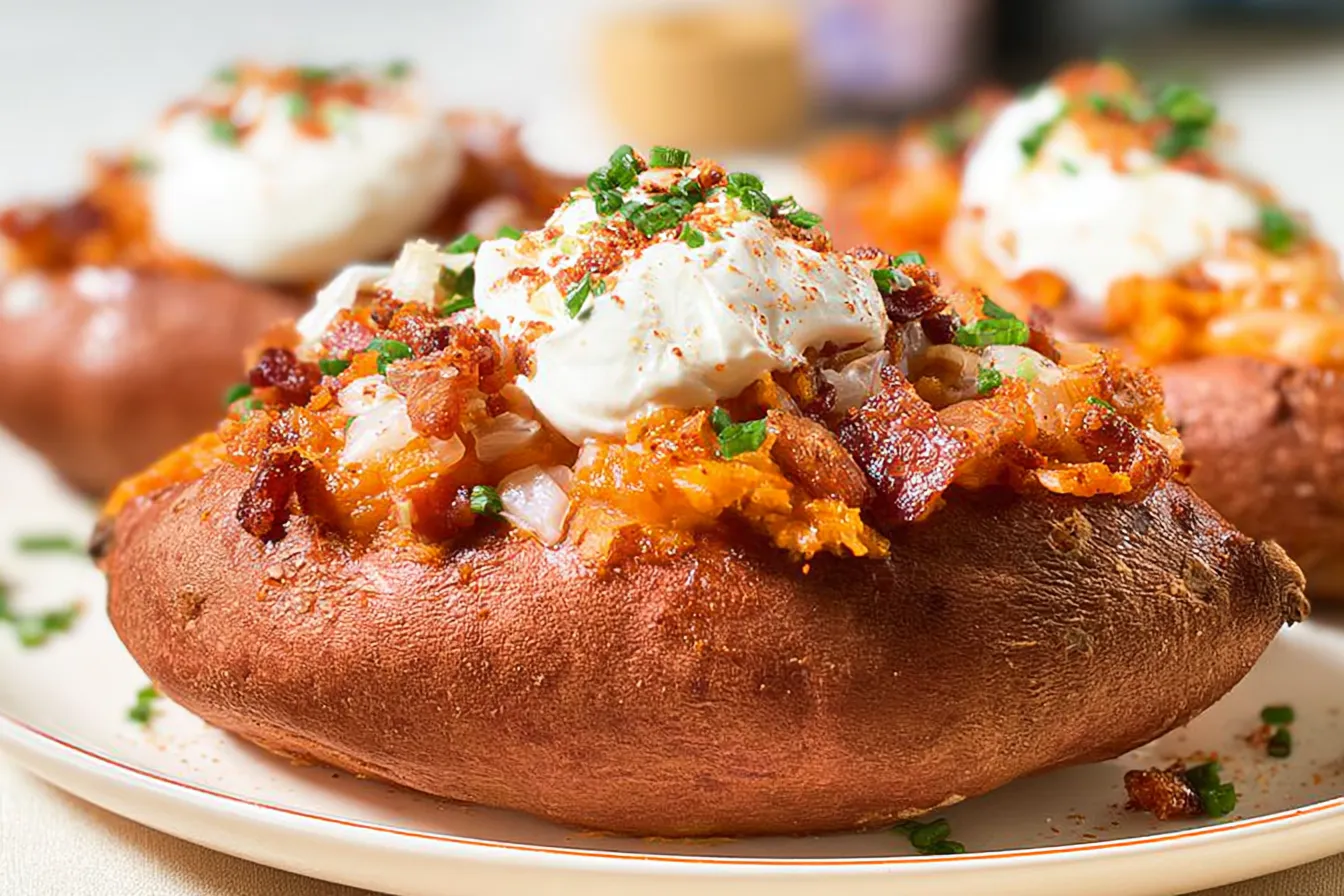 Loaded Baked Sweet Potatoes: A Deliciously Wholesome Treat 2 Loaded Baked Sweet Potatoes