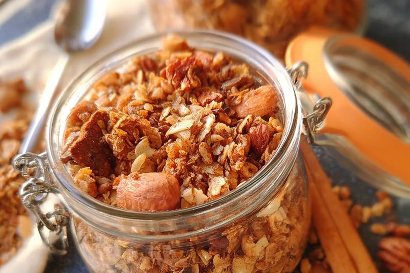 Maple Cinnamon Granola: A Deliciously Healthy Breakfast Treat 1 Maple Cinnamon Granola in a Bowl