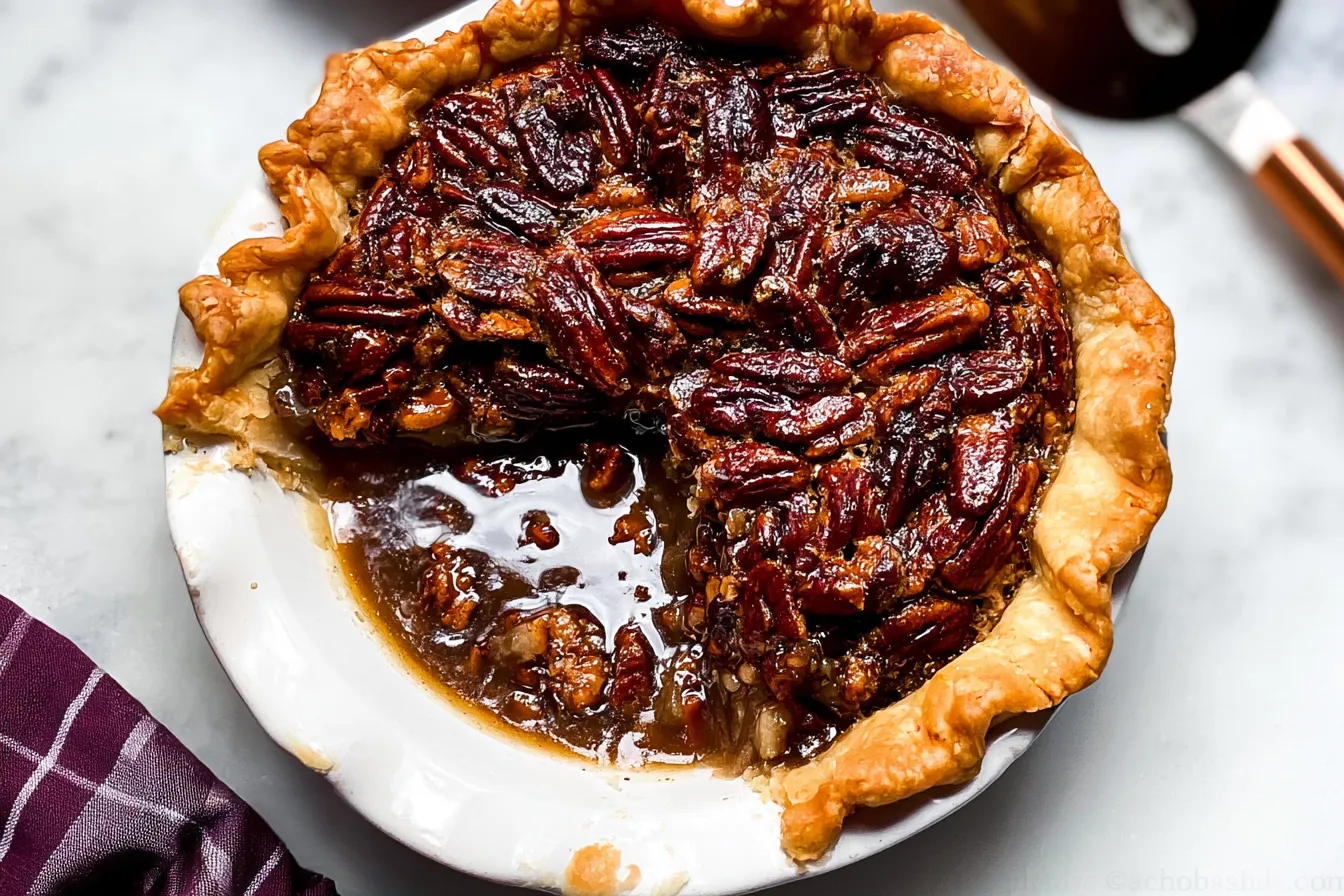 Maple Pecan Pie Freshly Baked