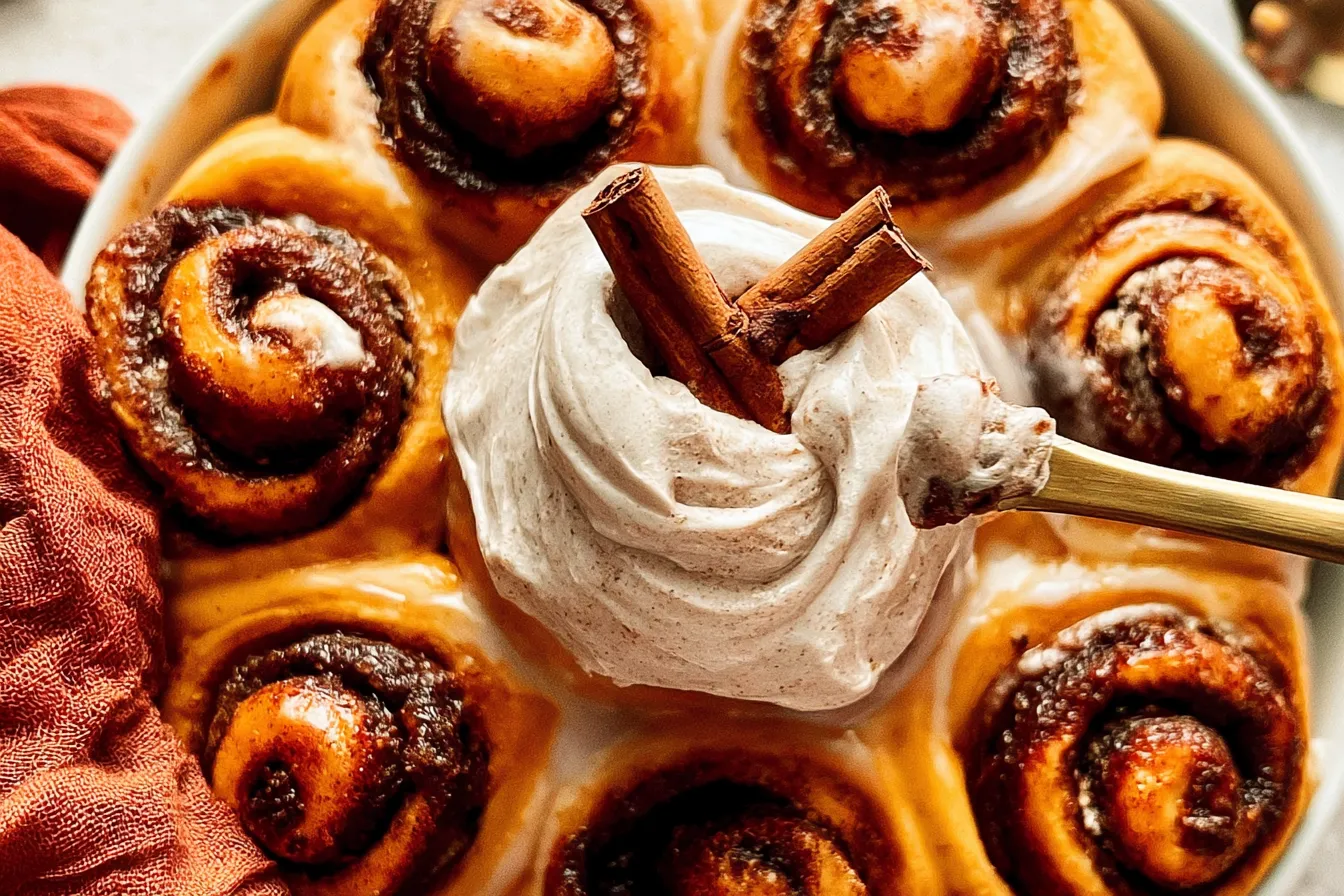 Pumpkin Spice Cinnamon Rolls to Warm Your Fall Mornings Delicious Pumpkin Spice Cinnamon Rolls Fresh Out of the Oven