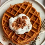 Delicious Pumpkin Spice Waffles on a Plate