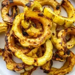 Delicious Roasted Delicata Squash Served on Plate