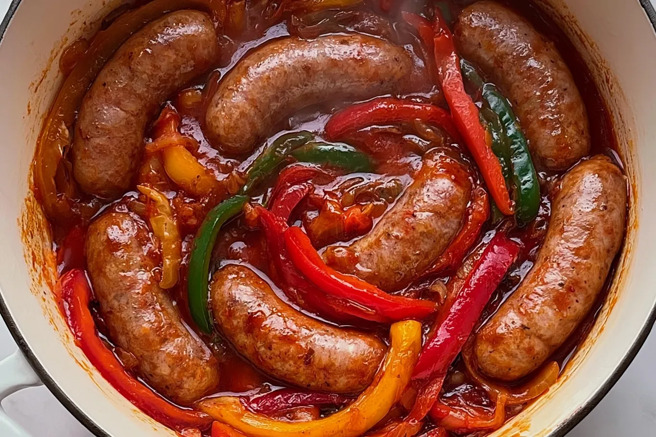 Sausage and Peppers Dinner Plate