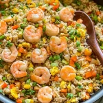 Delicious Shrimp Fried Rice in a Bowl