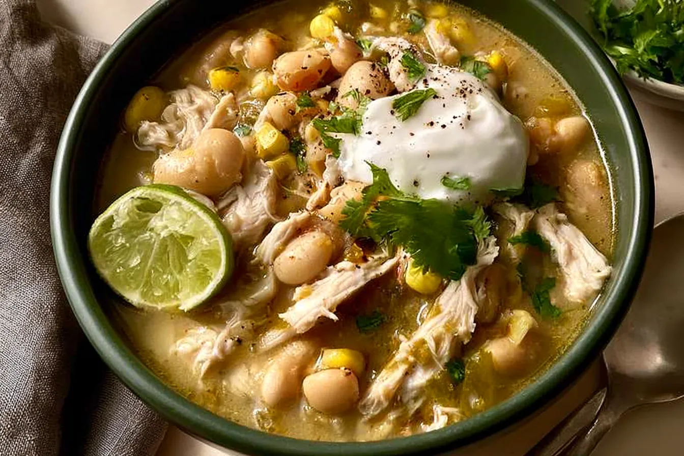 Slow Cooker White Chicken Chili: A Cozy Delight You’ll Love 1 Delicious Slow Cooker White Chicken Chili Bowl